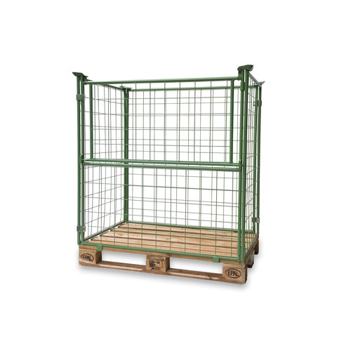 Opzetrand 1200x800x1200mm - metaal - groen gelakt, inklapbaar