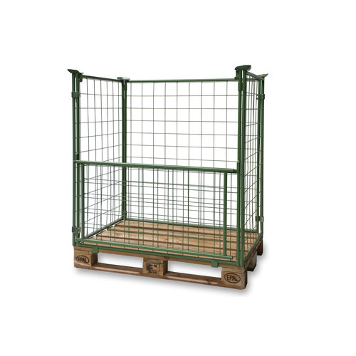 Opzetrand 1200x800x1200mm - metaal - groen gelakt, inklapbaar