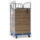 Rolcontainer 3-heks insteekhekken + spanband, 810x720x1620mm