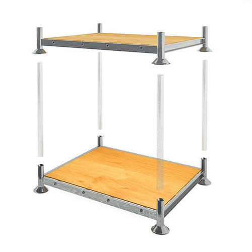 Multiplex  plaat 1370x1040x9mm - voor enkel stapelrek