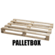 Eenmalige pallet 1200x800x120mm - hout, gebruikt