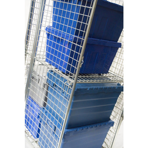 Anti-diefstal rolcontainer 4-heks 850x735x1690mm - A-frame, nestbaar, gebruikt