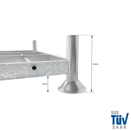 Stapelrek TÜV 1545x1180x310 mm  - Enkele palletplaats