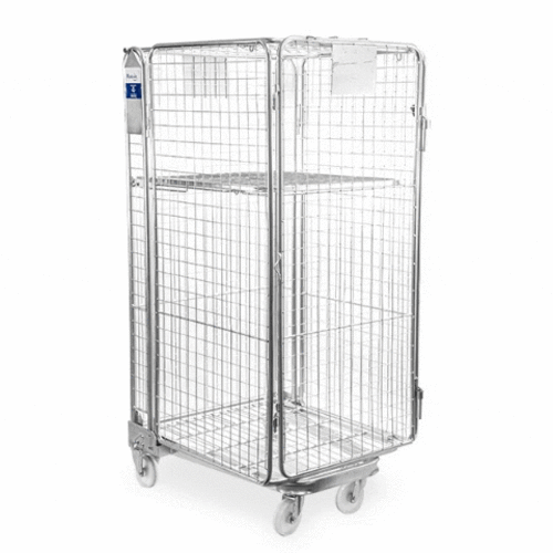 Anti-diefstal rolcontainer 4-heks 850x735x1690mm - A-frame, nestbaar, gebruikt