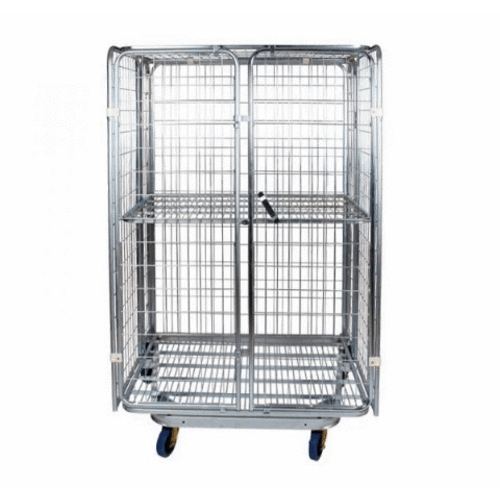 Anti-diefstal rolcontainer 4-heks nestbaar, 1200x800x1800mm