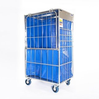 Wasserijcontainer 4-heks gesloten - 900x665x1660mm - voering inbegrepen