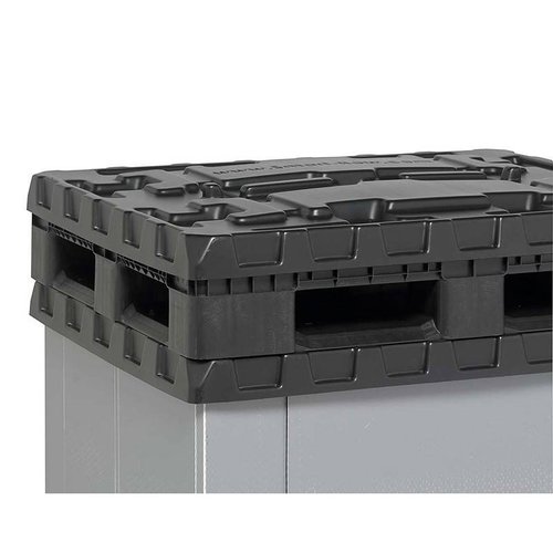 Caisse palette industrielle pliable en plastique, 1227x1027x965mm