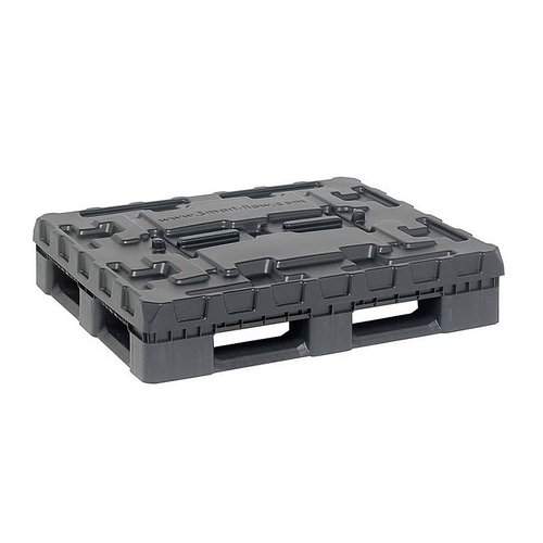 Caisse palette industrielle pliable en plastique, 1227x1027x965mm