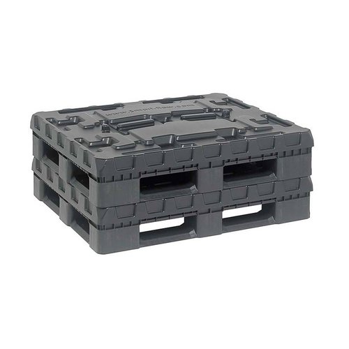 Caisse palette industrielle pliable en plastique, 1227x1027x965mm