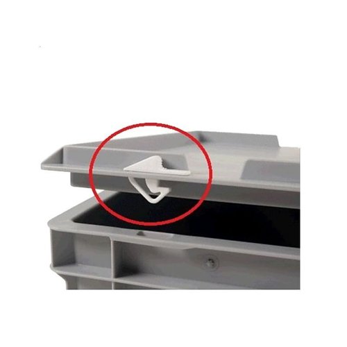 Fermoirs clips pour bacs plastique Norme Europe - 50 pièces