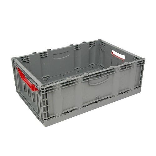 Inklapbare Euronorm plastic bak 600x400x221mm - gesloten bodem en zijwanden