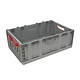 Inklapbare Euronorm plastic bak 600x400x221mm - gesloten bodem en zijwanden