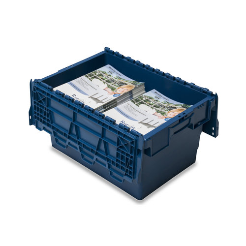 Bac plastique avec couvercle empilable 600x400x320mm