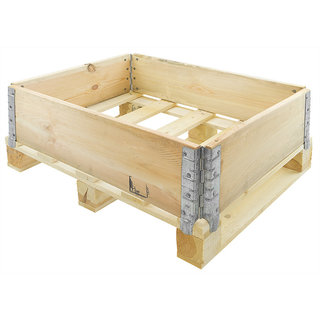 Palletrand 800x600x200mm - hout, 4 scharnieren