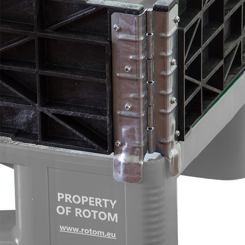 Palletrand 1200x800x200mm - kunststof - 4 scharnieren