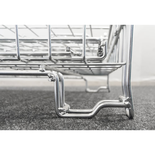 Conteneur mailles grillagé 800x600x700mm - pliable, galvanisé