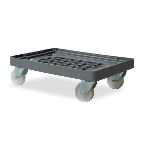 Dolly 600x400x180mm - kunststof, raster bodem, gegalvaniseerde vork