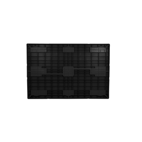 Kunststof oplegdeksel voor palletboxen en opzetranden 1200x810 mm - zwart