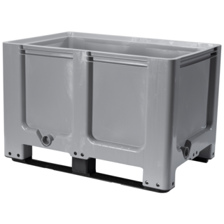 Palletbox 1200x800x800mm - 2 sledes, gesloten
