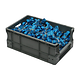 Bac norme Europe empilable 600x400x230mm - 45 litres - avec poignées ouvertes