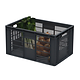 Euronorm kunststof stapelbak 600x400x320mm - geperforeerd - open handgrepen