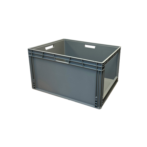 Euronorm stapelbak 800x600x445mm - 185 liter,  met grijpopening
