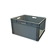 Euronorm stapelbak 800x600x445mm - 185 liter,  met grijpopening