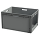 Euronorm stapelbak 800x600x445mm - 185 liter,  met grijpopening
