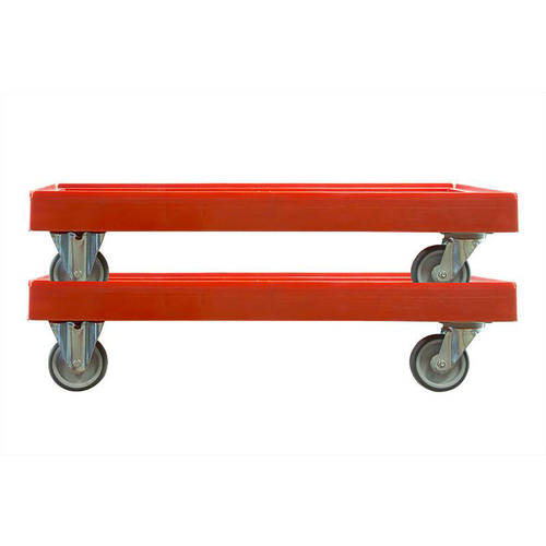 Dolly 610x410x195 mm - Gerasterde bodem, opstaande randen