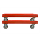 Plateau roulant dolly en plastique 610x410x195 mm