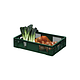 Agri bak groen 600x400x140 mm - 26L, geperforeerd