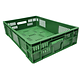 Agri bak groen 600x400x140 mm - 26L, geperforeerd