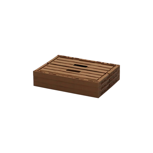 Vouwkrat 400x300x163 mm - 15.8L, inklapbaar, houtlook