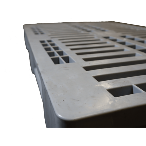 H1 Hygiëne pallet 1200x800x160mm - 1250 kg, open dek, zonder randen, gebruikt