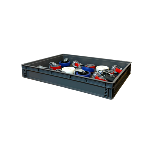 Euronorm stapelbak 800x600x120mm - 45 liter - gesloten