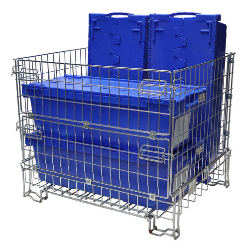 Conteneur métallique 1200x1000x1000mm - galvanisé, pliable