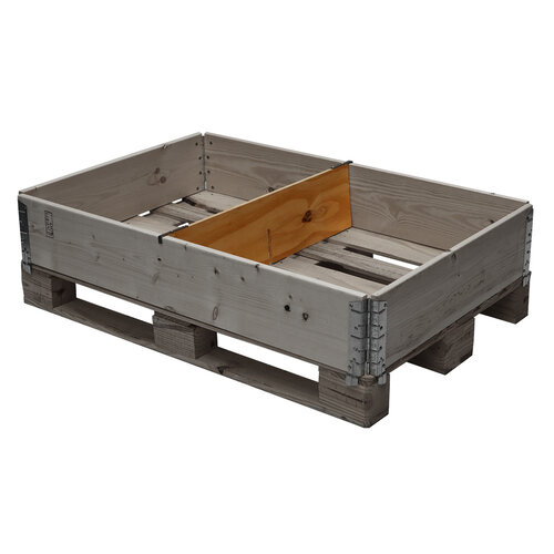 Vakverdeler palletrand 1200x800x200mm - 2 vakken korte zijde