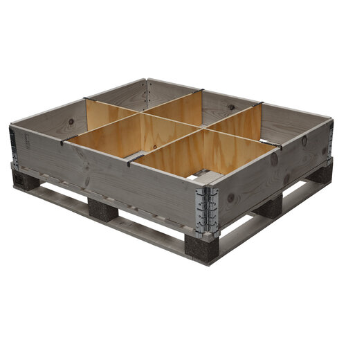 Vakverdeler palletrand 1200x1000x200mm - 6 vakken