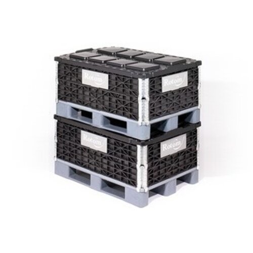 Palletrand 1000x800x200mm - kunststof - 4 scharnieren