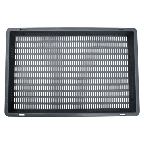 Bac plastique de stockage norme Europe 600x400x80 mm ajouré