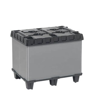 Palletbox 820x620x635mm - plastic, inklapbaar, 201L