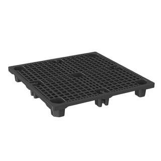 Pallet 1140x1140x145 mm - 9 poten, open dek, PE, opstaande rand