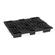 Palette plastique 1200x1000x125 mm - 9 pieds, plateau ouvert avec rebord, PE-PP