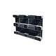 Kunststof pallet 1200x800x145mm, 3 sledes, gebruikt