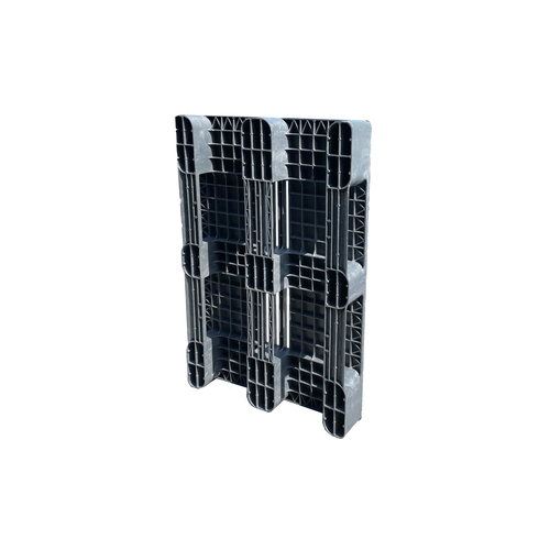 Kunststof pallet 1200x800x145mm, 3 sledes, gebruikt