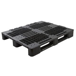 Palette plastique 1200x1000x145 mm, 3 semelles, avec rebord - 1 300 kg