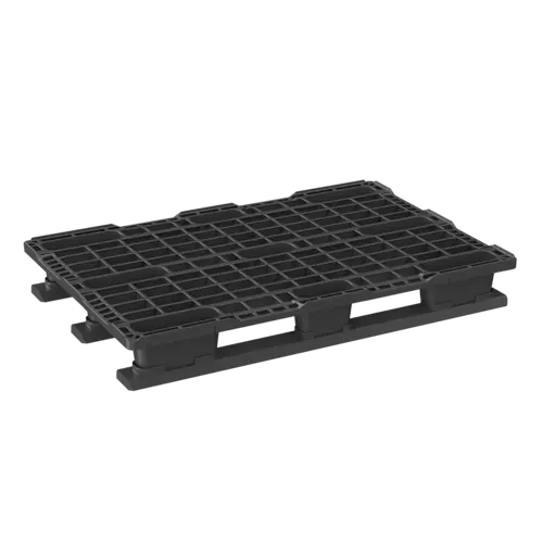 Palette plastique 1200x800x125mm - rebord, plateau ouvert, 9 pieds, PE-PP - Copy