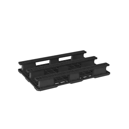Palette plastique 1200x800x125mm - rebord, plateau ouvert, 9 pieds, PE-PP - Copy