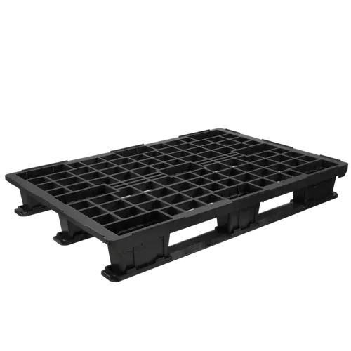 Pallet 1200x800x175 mm - open, 3 sledes, beveiligde rand