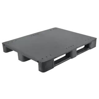 Pallet 1200x1000x145 mm - 3 sledes, PE-PP, geen rand, metalen buizen